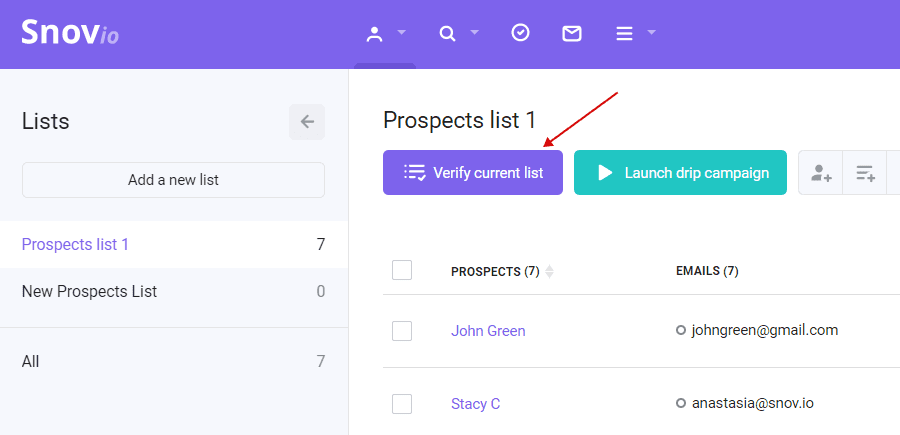 Snov.io Email Verification